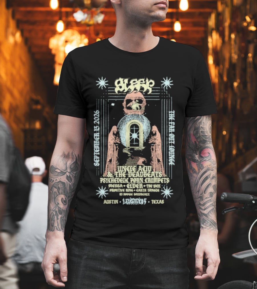 Sleep Levitation Festival 2026 Austin Texas September 13 Archway Skull T-Shirt