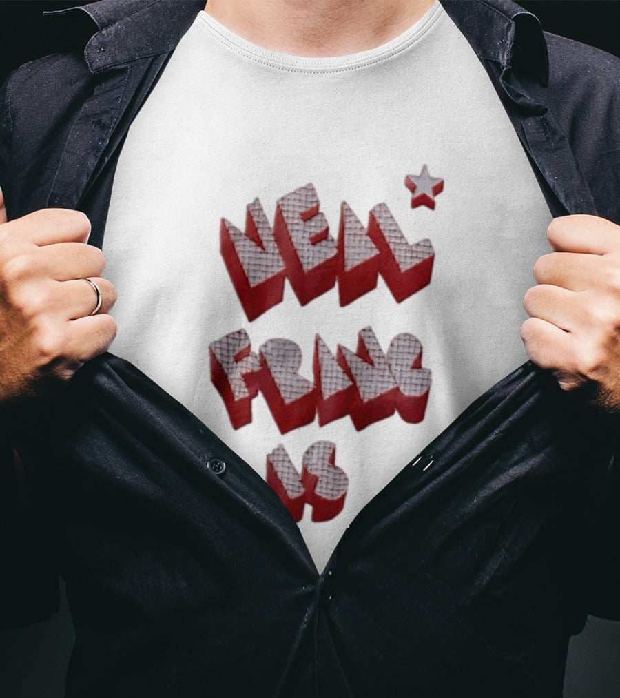 Neal Francis Is Checkerboard Red Block Letters With Stars T-Shirt