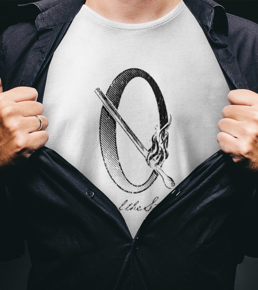 Queens Of The Stone Age QOTSA O Logo With Flaming Match T-Shirt