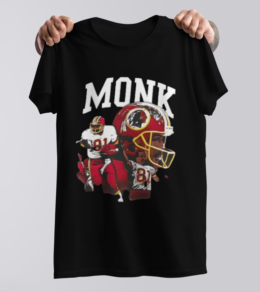 MONK Washington Redskins Bootleg Football Helmet Player Collage 81 T-Shirt