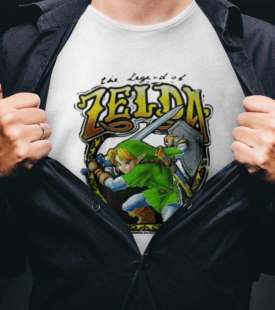The Legend Of Zelda Link With Sword And Shield T-Shirt