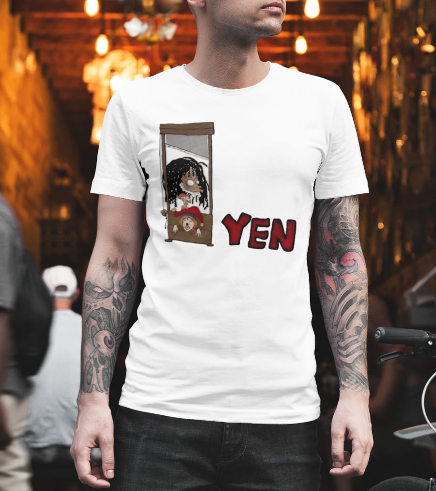 Yen Guillotine Clown Head Cartoon T-Shirt