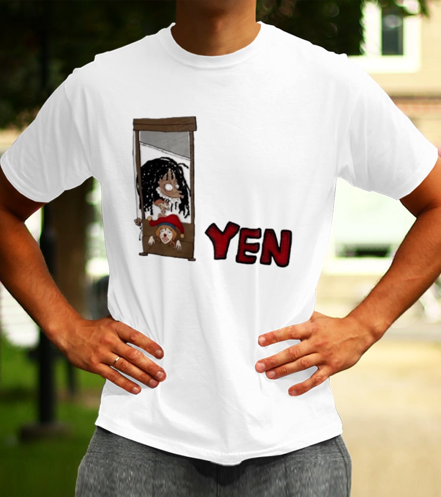 Yen Guillotine Clown Head Cartoon T-Shirt