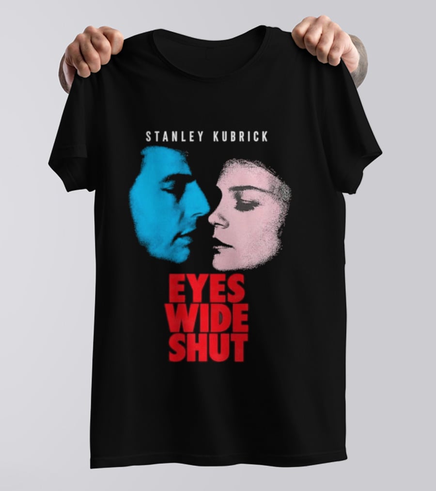 Stanley Kubrick Eyes Wide Shut Blue And Pink Faces T-Shirt