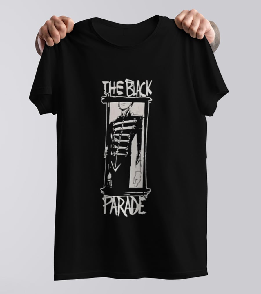 The Black Parade Marching Band Uniform Figure Sketch Frame T-Shirt