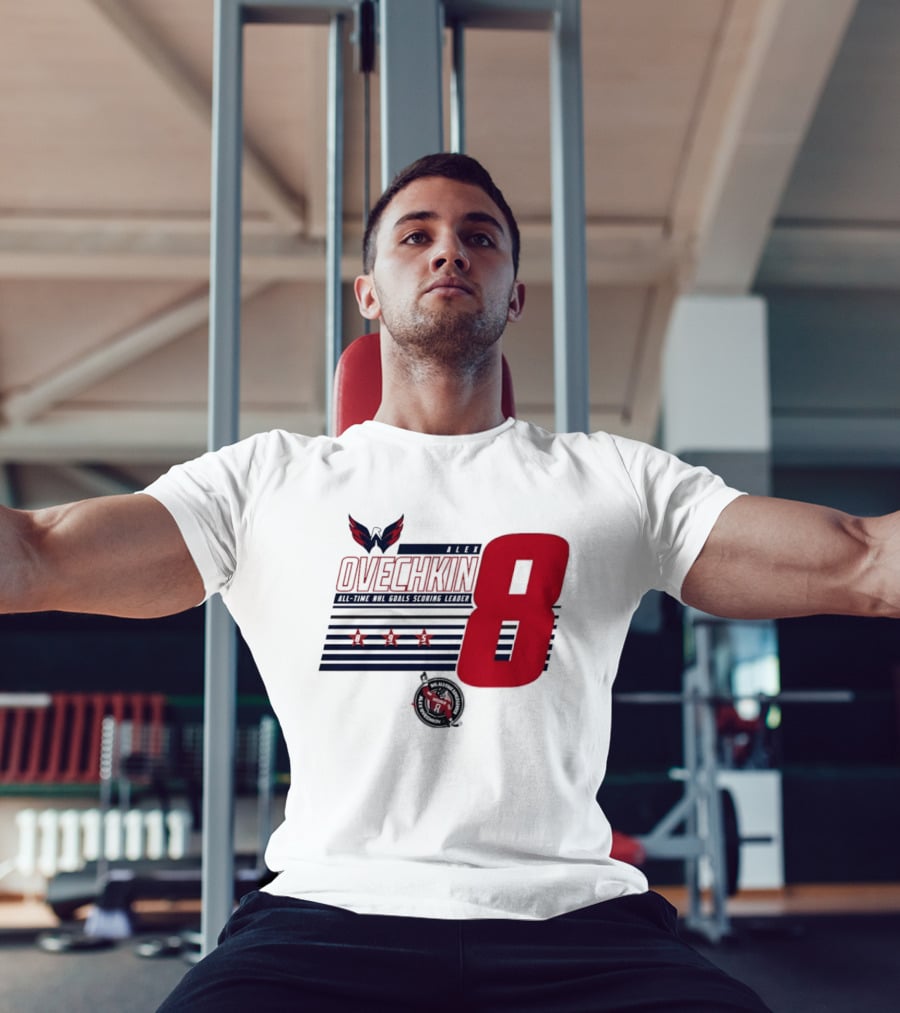 Alex Ovechkin 8 NHL All Time Goals Leader Washington Capitals Stars And Stripes T-Shirt