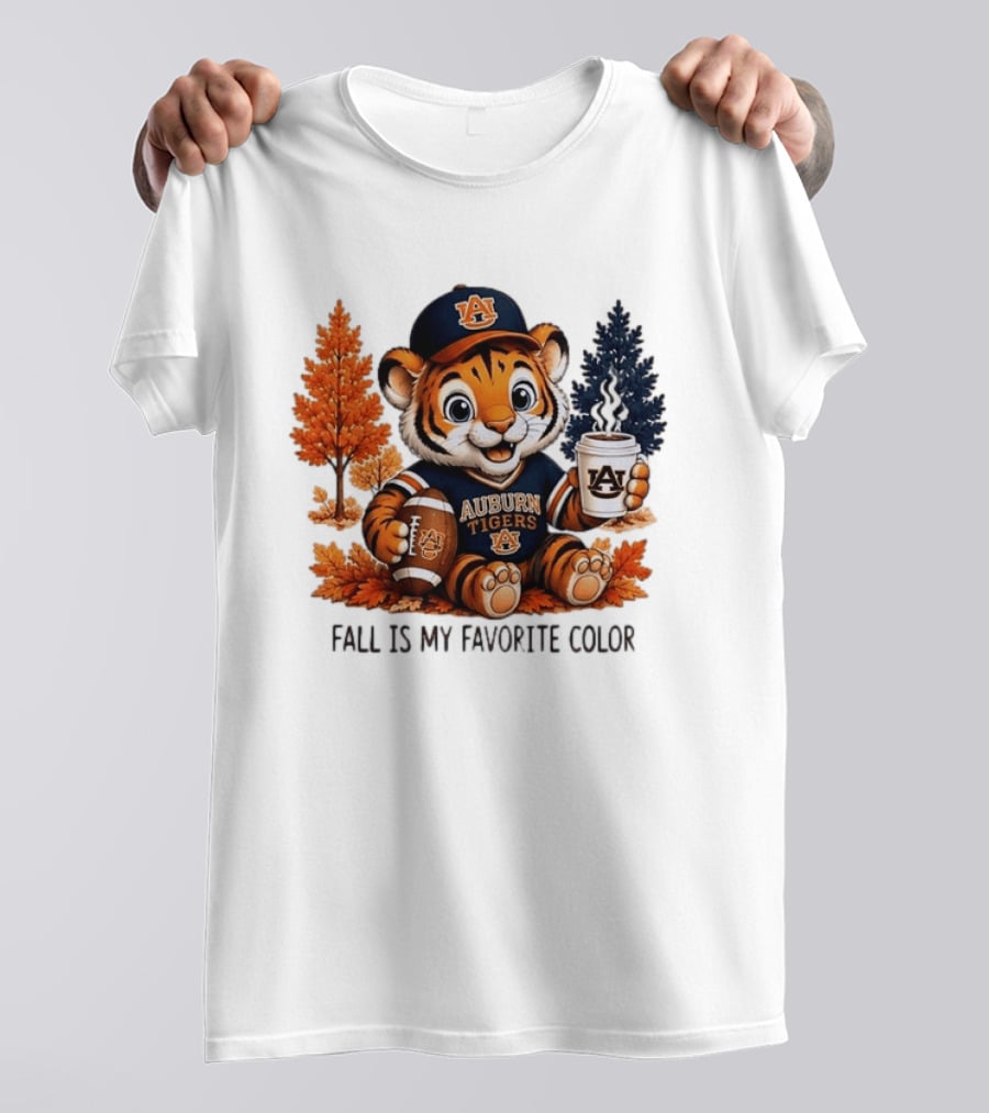 Auburn Tigers Fall Is My Favorite Color Football And Coffee Tiger T-Shirt