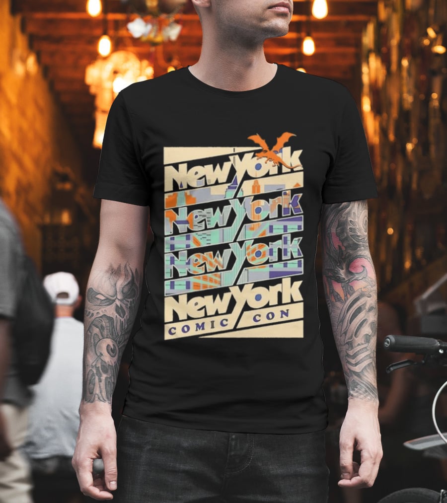 New York Comic Con Modern Skyline Dragon NYCC T-Shirt