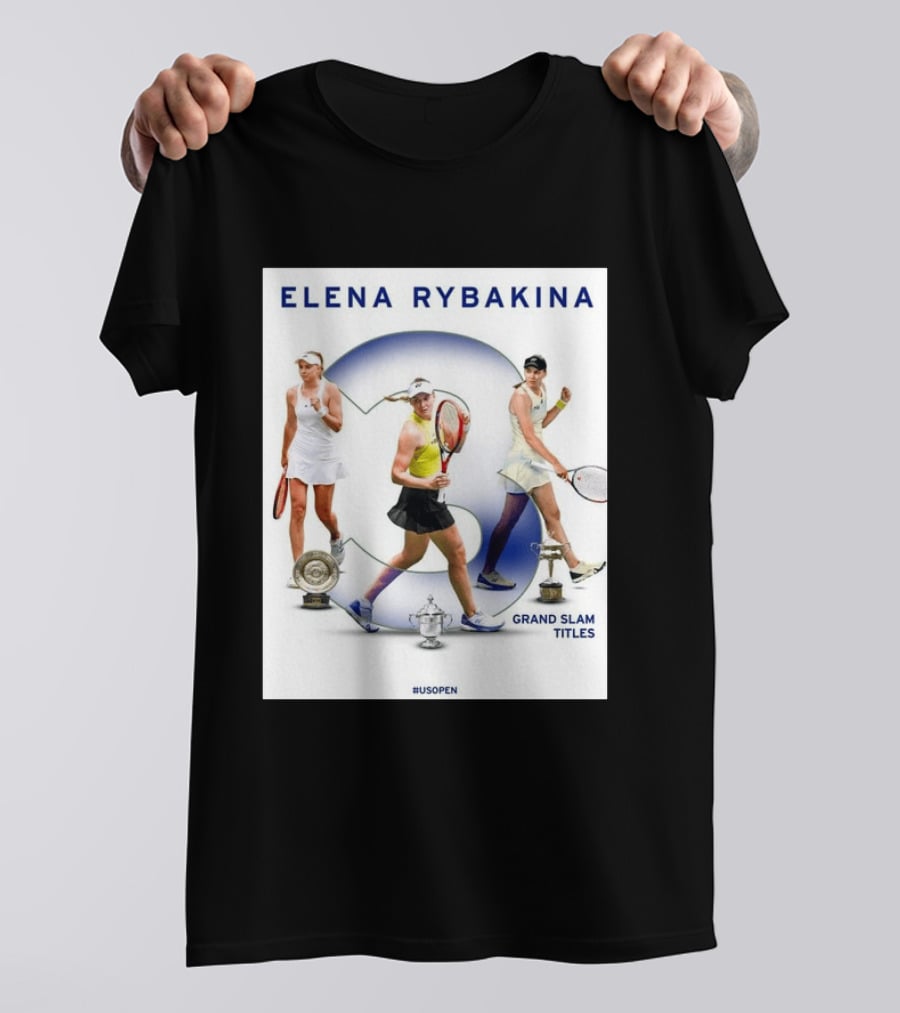 Elena Rybakina Triple Grand Slam Titles US Open Champion T-Shirt