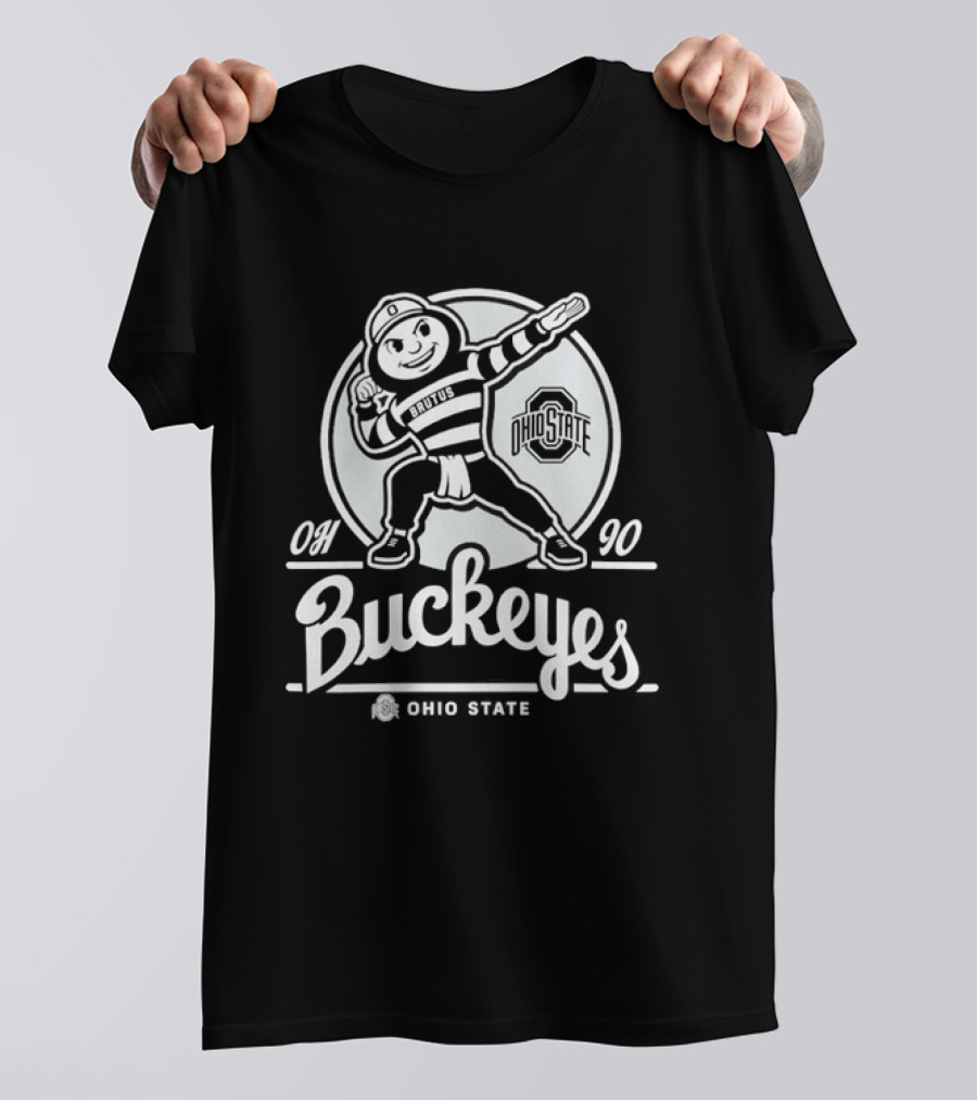 Ohio State Buckeyes OH 90 Brutus Mascot Graphic 47 Mark T-Shirt