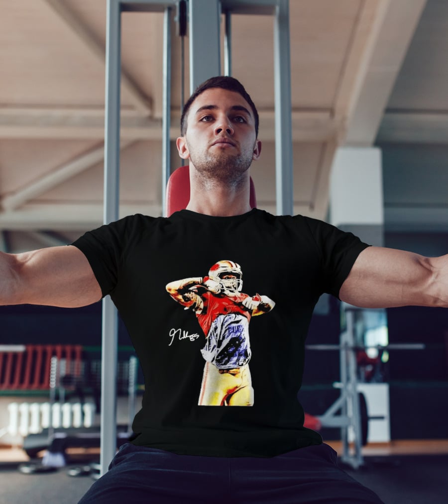 George Kittle Autograph San Francisco 49ers Football Celebration T-Shirt