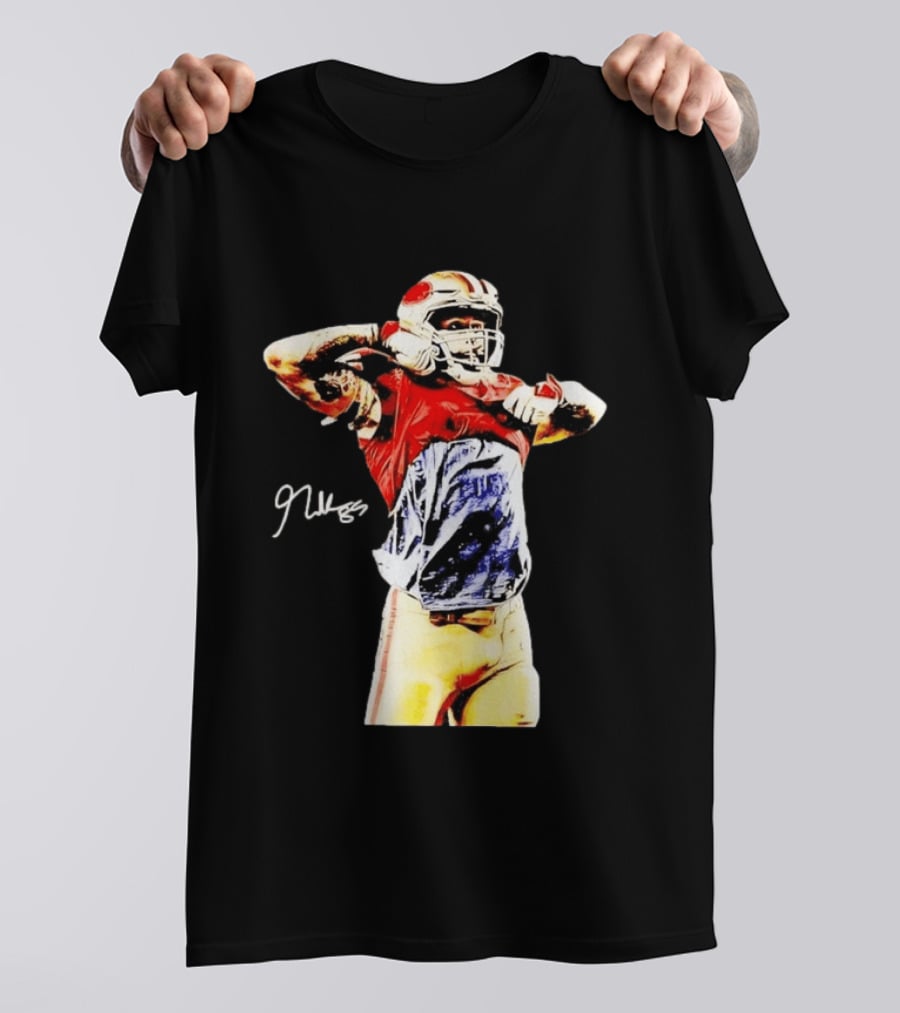 George Kittle Autograph San Francisco 49ers Football Celebration T-Shirt
