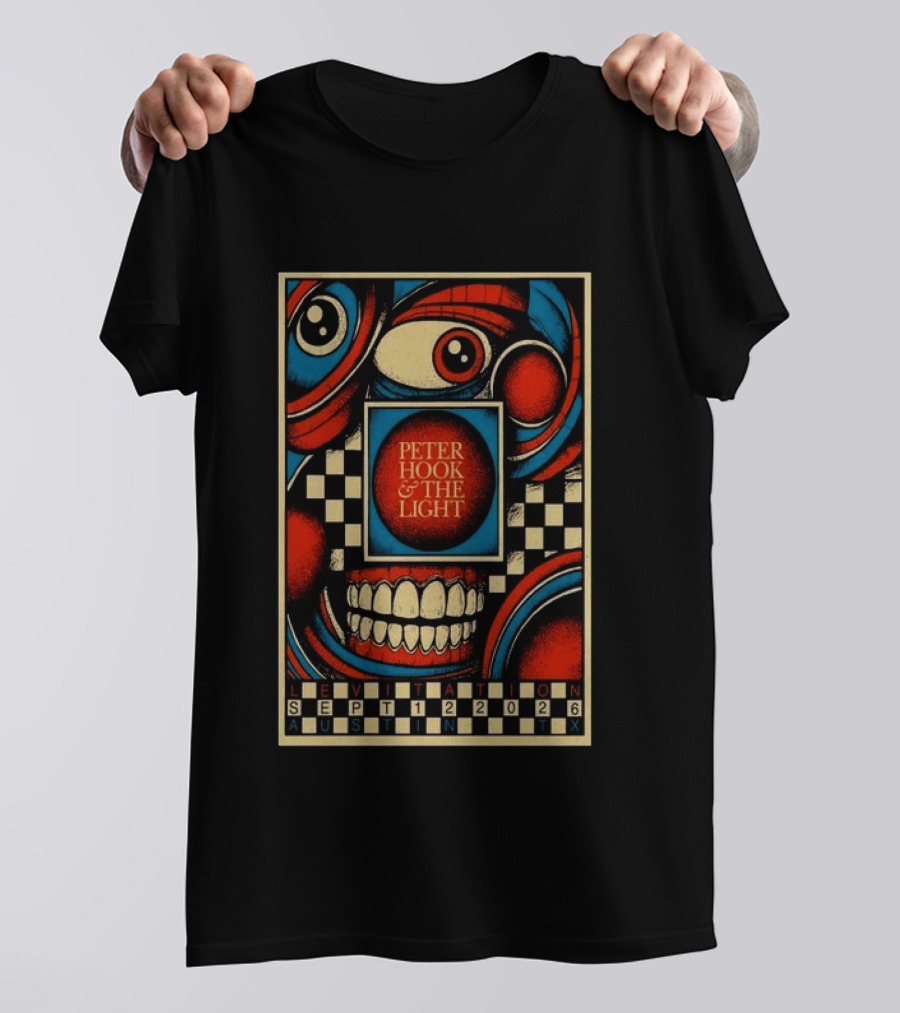 Peter Hook & The Light Levitation September 12 2026 Austin TX Concert T-Shirt