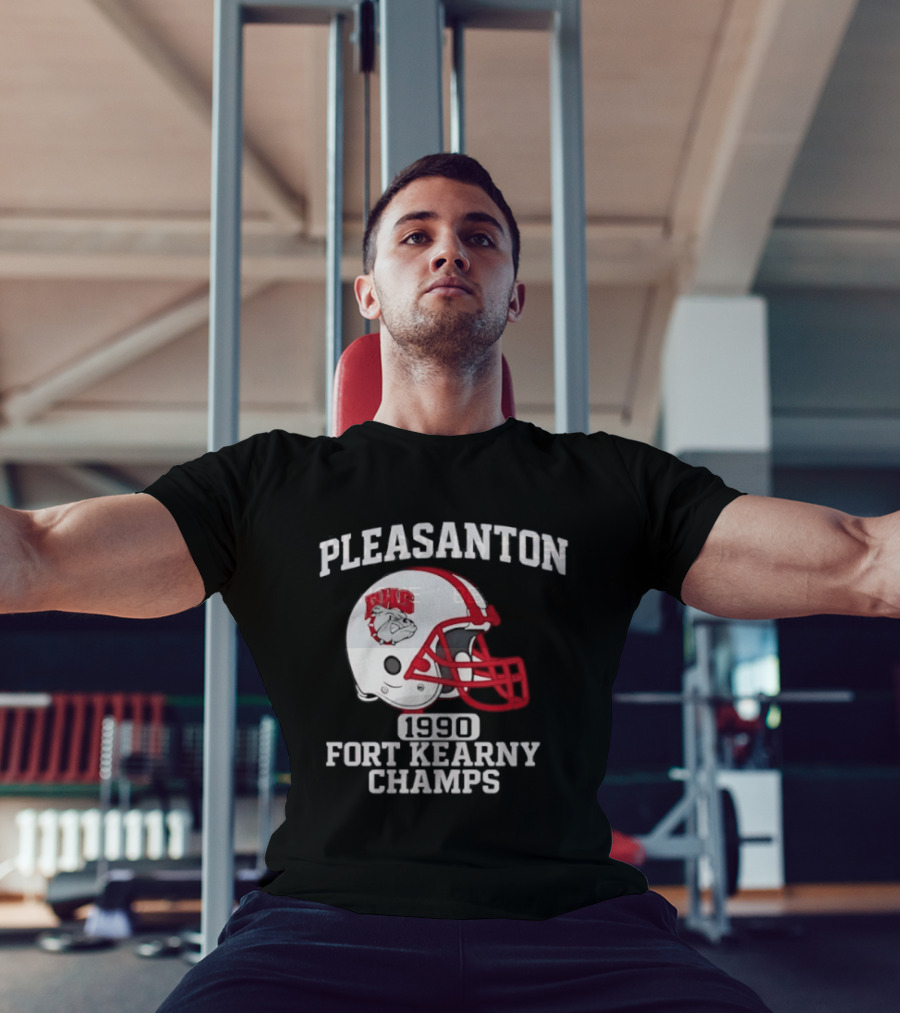 Pleasanton PHS 1990 Fort Kearny Champs Football Helmet T-Shirt