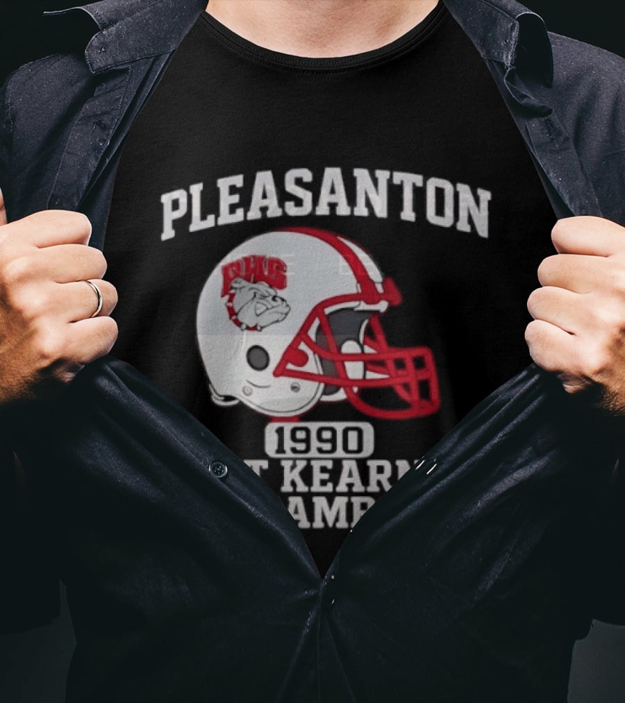 Pleasanton PHS 1990 Fort Kearny Champs Football Helmet T-Shirt