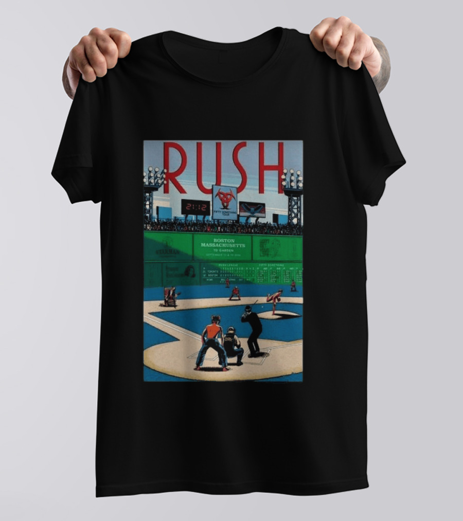 Boston Massachusetts Rush 2026 Concert Sep 12 & 14 TD Garden Baseball T-Shirt