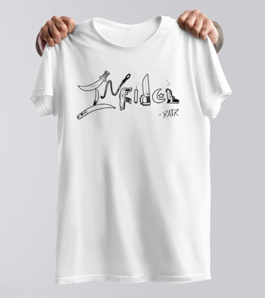 Infidel Rair Military Symbolism In Weaponized T-Shirt
