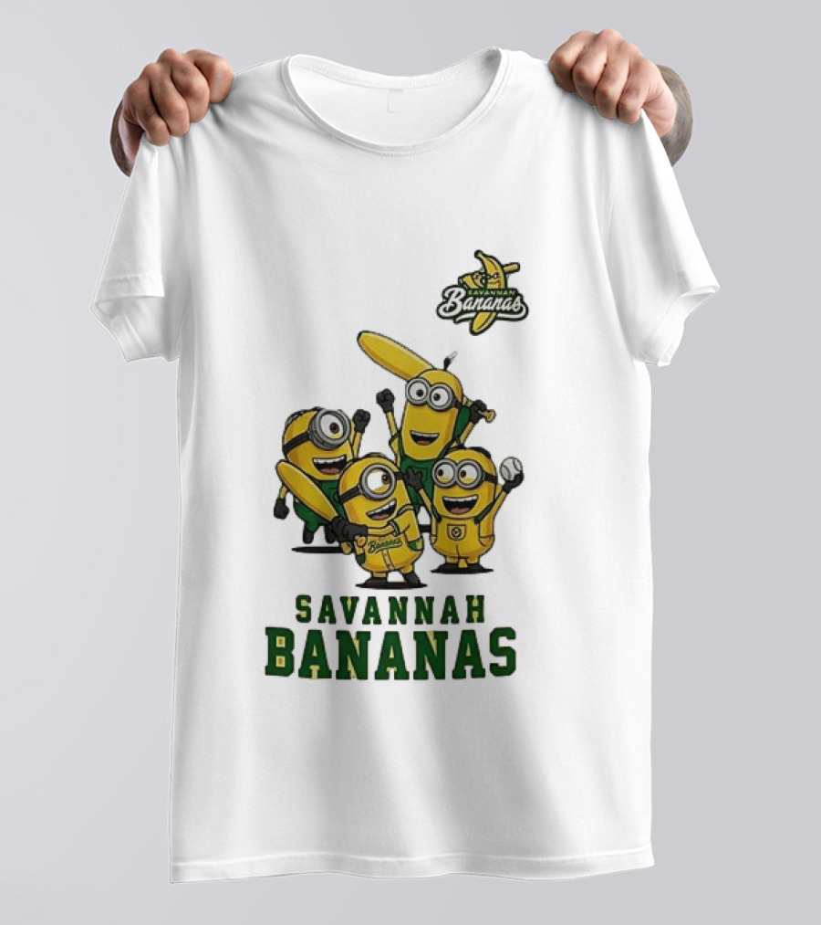 Minions Savannah Bananas Baseball Team Banana Ball Characters T-Shirt