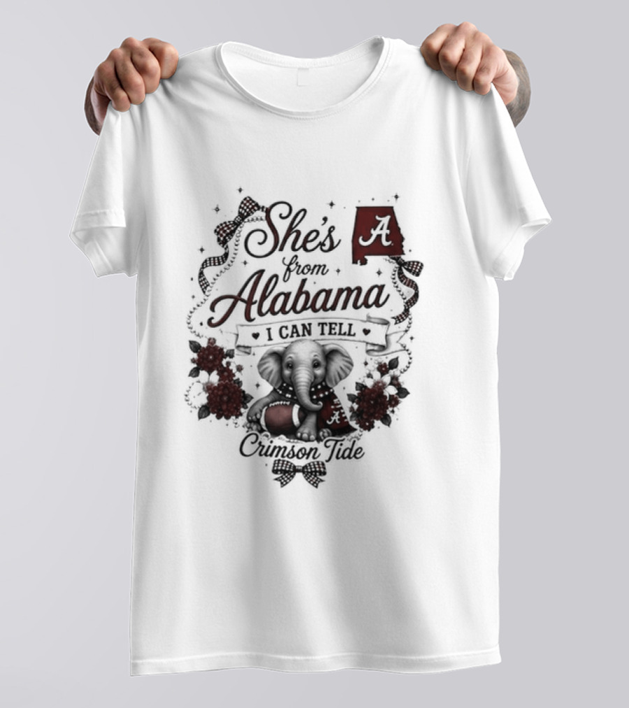 Crimson Tide She's From Alabama I Can Tell T-Shirt