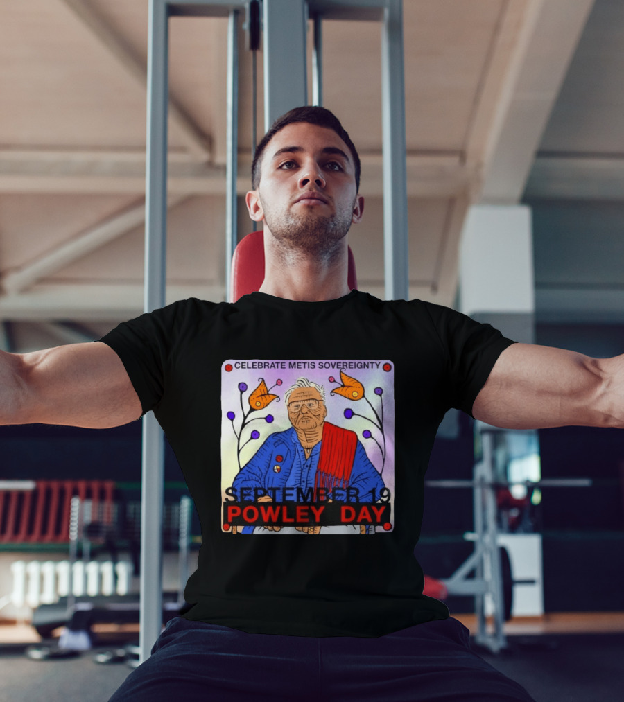 Celebrate Metis Sovereignty September 19 Powley Day With Elder Illustration And Floral Accents T-Shirt