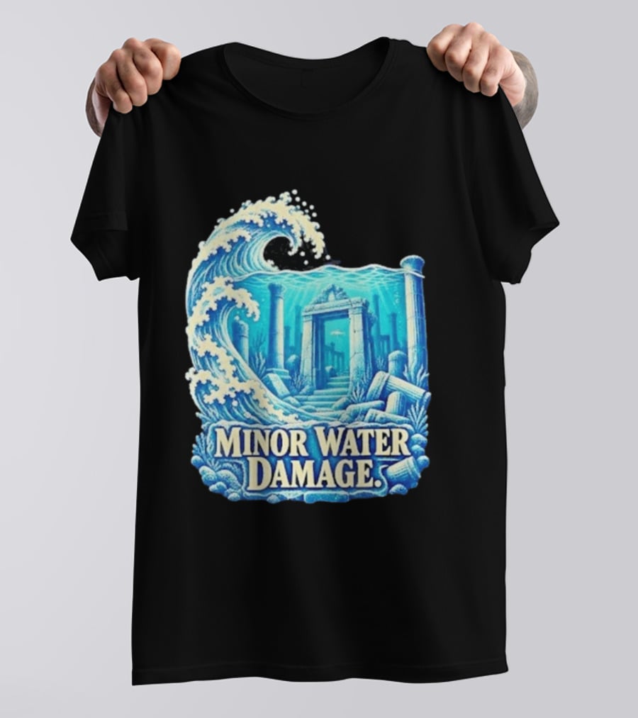 Minor Water Damage Ancient Architecture Underwater Ruins T-Shirt