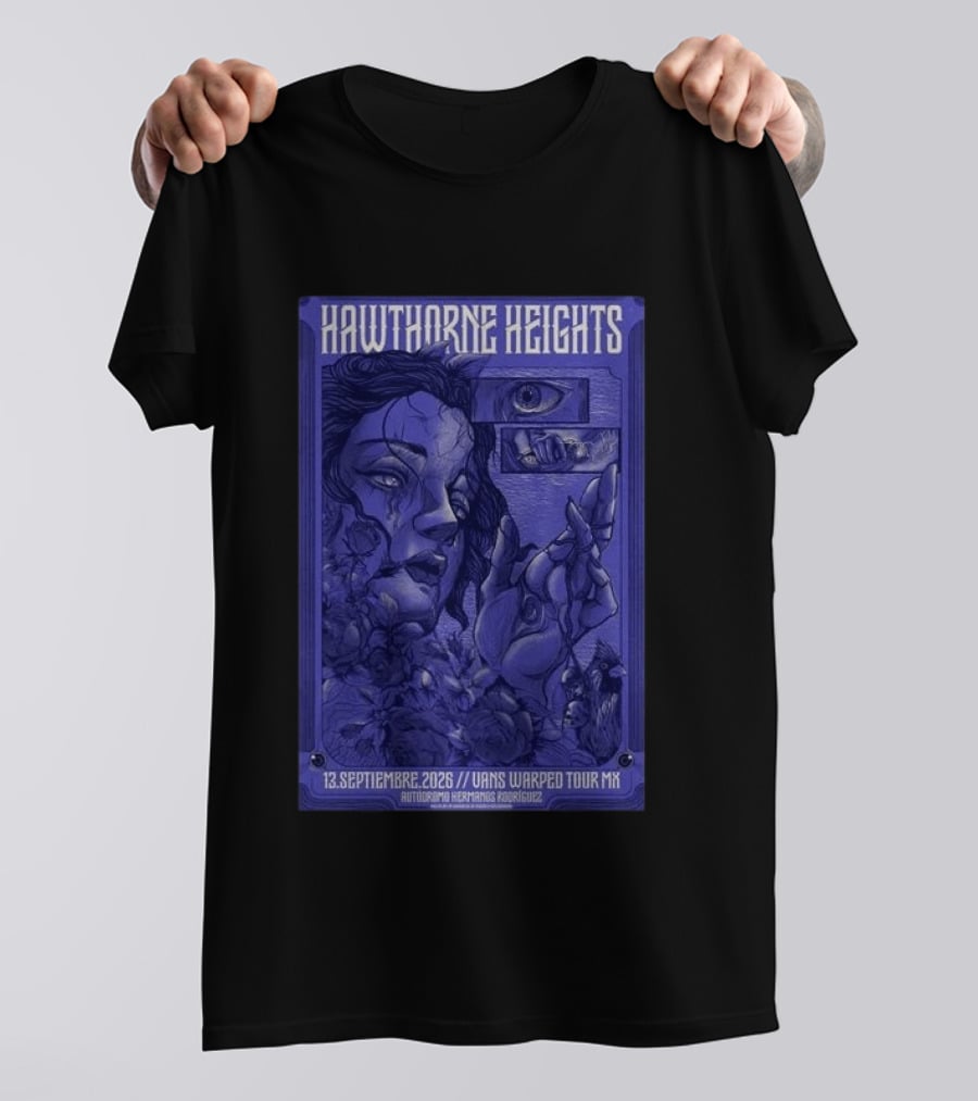Hawthorne Heights 13 Septiembre 2026 Vans Warped Tour Mx Autódromo Hermanos Rodríguez T-Shirt