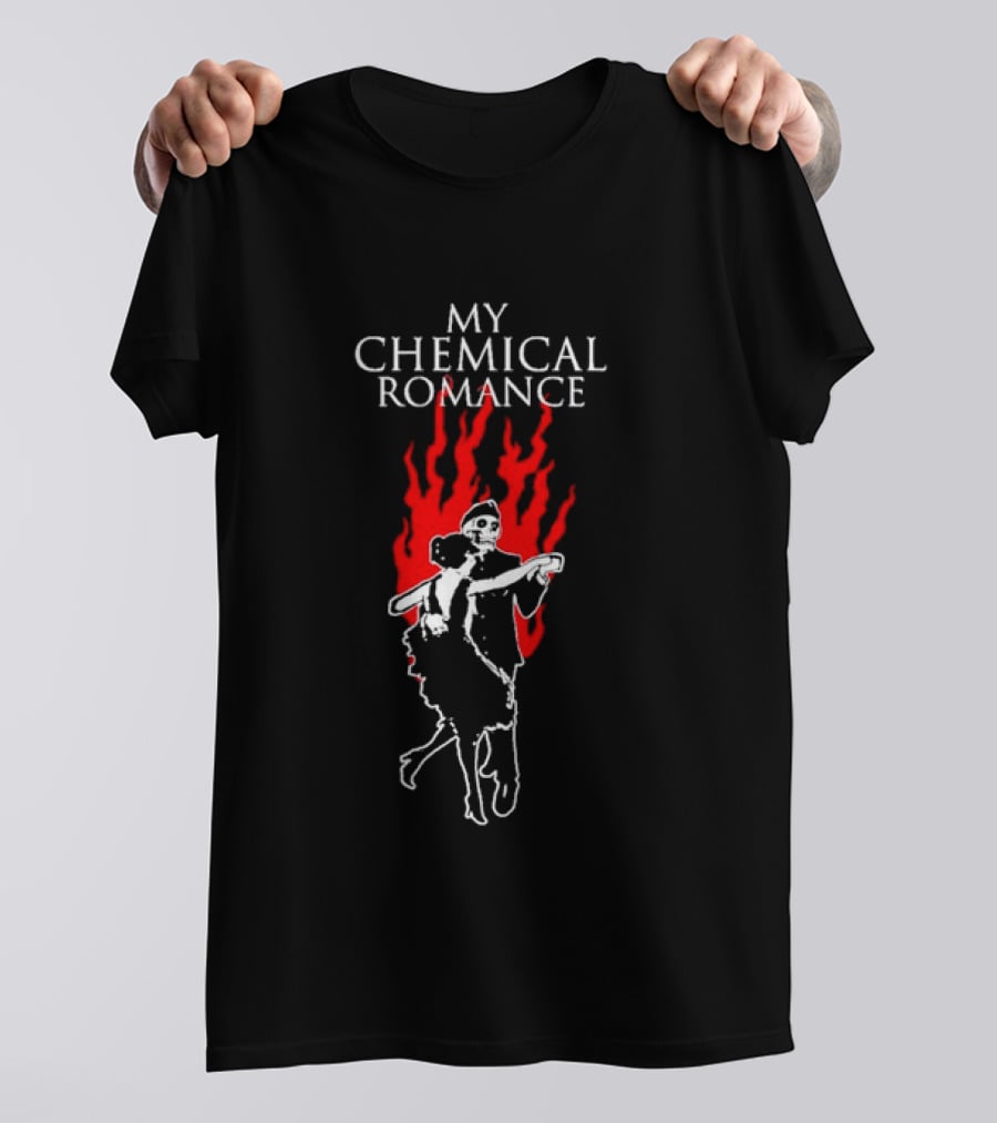 My Chemical Romance Skeleton Dancing In Flames T-Shirt