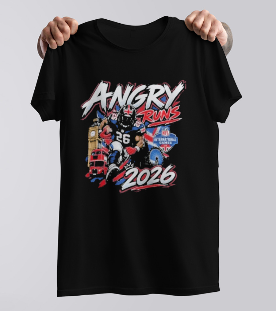 Angry Runs 2026 NFL International Games 56 London T-Shirt
