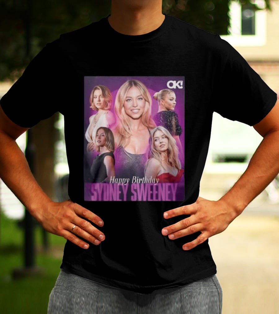 Sydney Sweeney Happy Birthday Celebration OK! Magazine 2026 T-Shirt