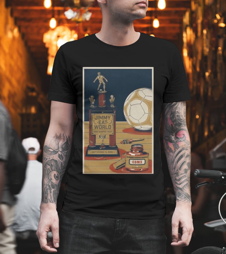 Jimmy Eat World Vans Warped Tour Mexico City September 13 2026 Autódromo Hermanos Rodríguez CDMX Soccer Trophy T-Shirt