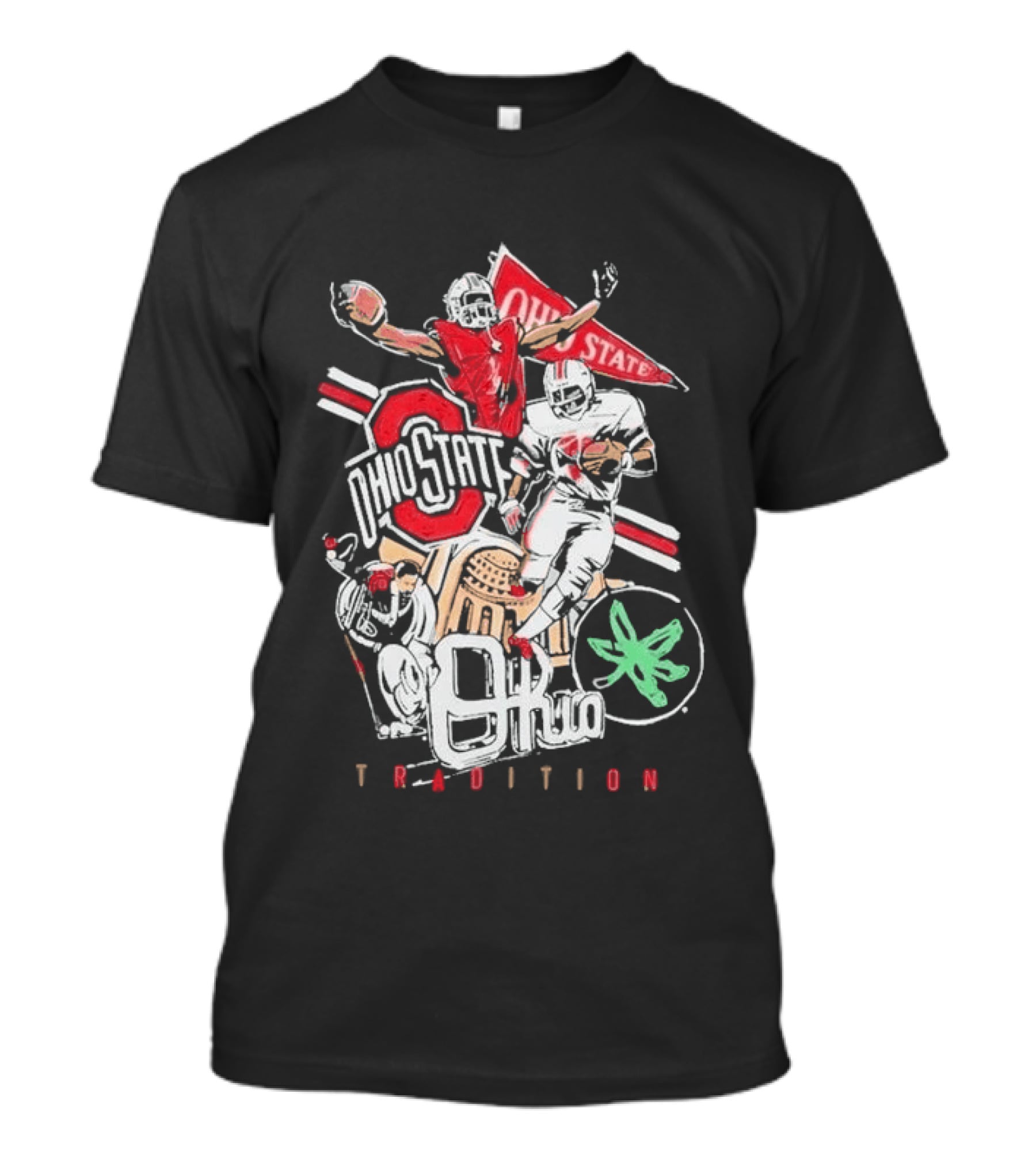 Ohio State Buckeyes Tradition Football NCAA Team Spirit Vintage Players T-Shirt