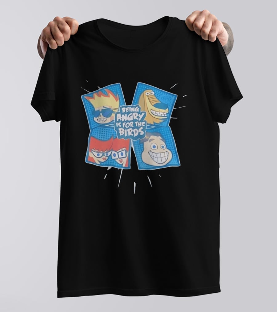 Johnny Test Cartoon Characters Being Angry Is For The Birds T-Shirt