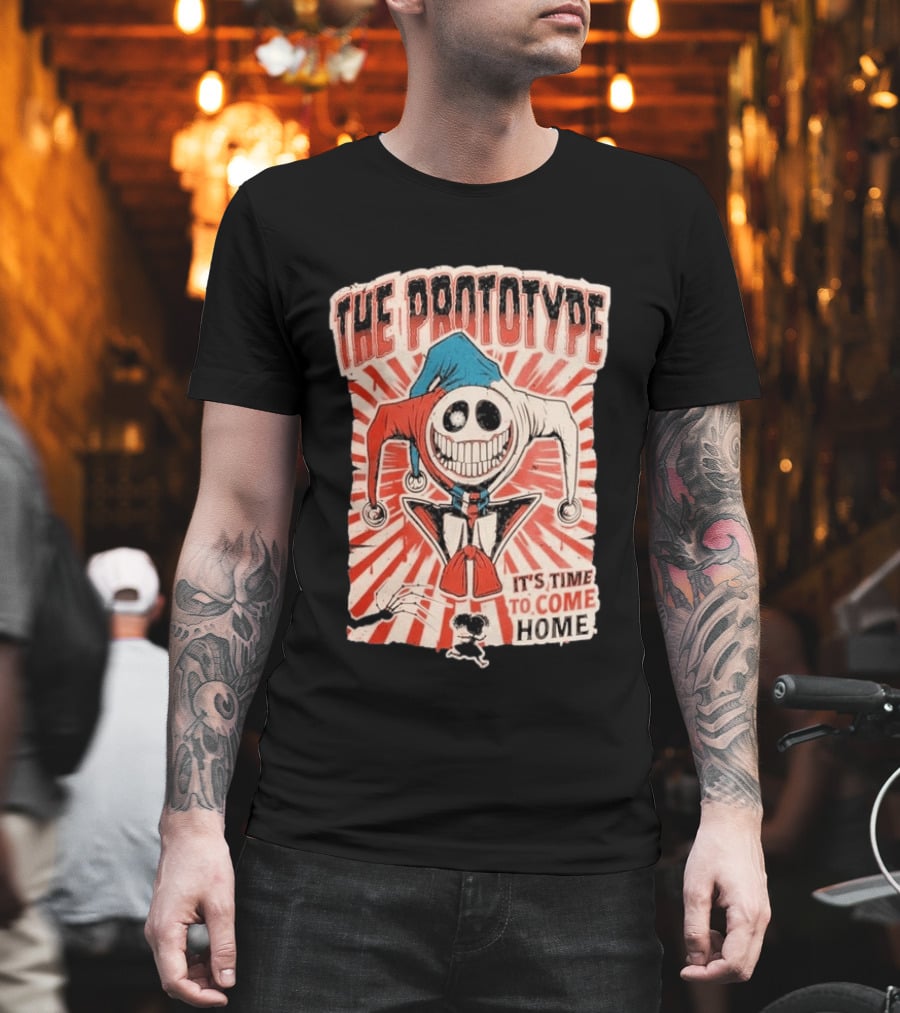 The Prototype It's Time To Come Home Jester Skull Red Blue Suit T-Shirt
