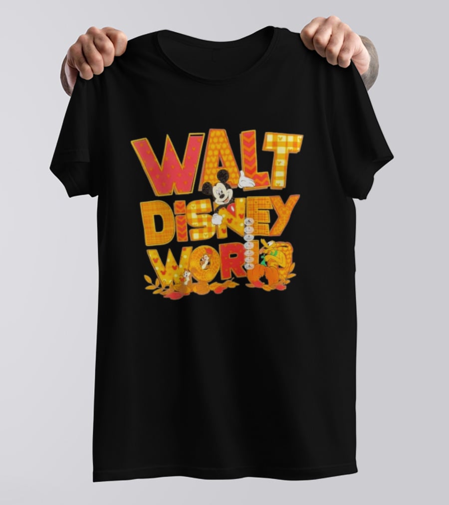 Walt Disney World Mickey Mouse Pluto Disney Characters Fall T-Shirt