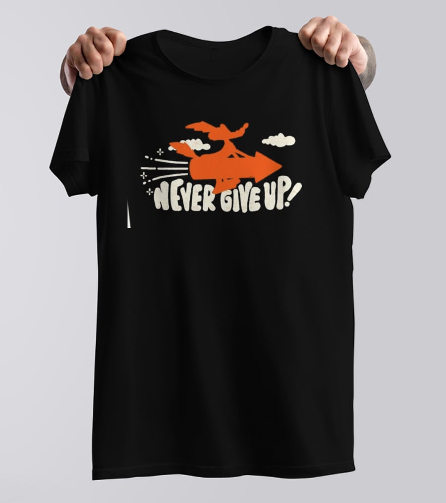 Wile E Coyote Never Give Up Looney Tunes Rocket Humor T-Shirt
