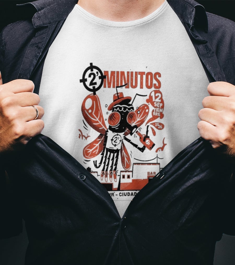 2 Minutos Sept 12 2026 Warped Tour Ciudad De Mexico Punk Rock T-Shirt