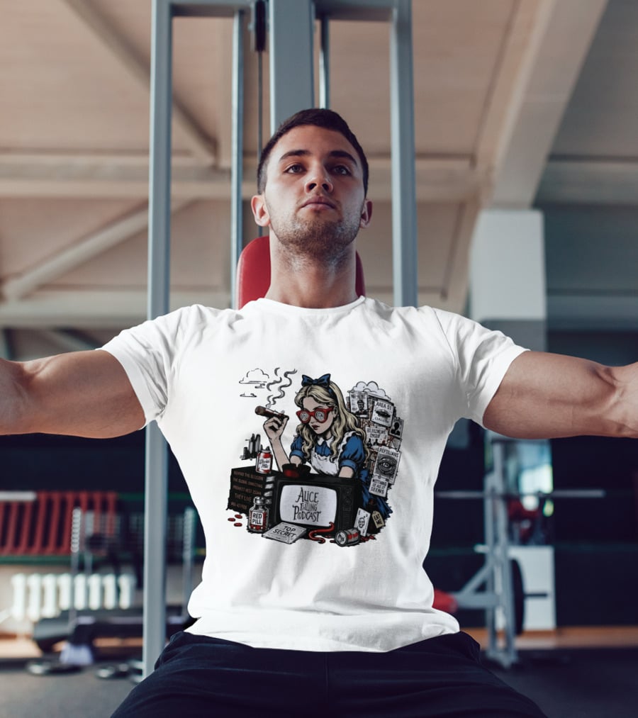 Alice Falling Podcast Conspiracy Theory Red Pill Top Secret Area 51 Reptilians Seeing Is Believing T-Shirt