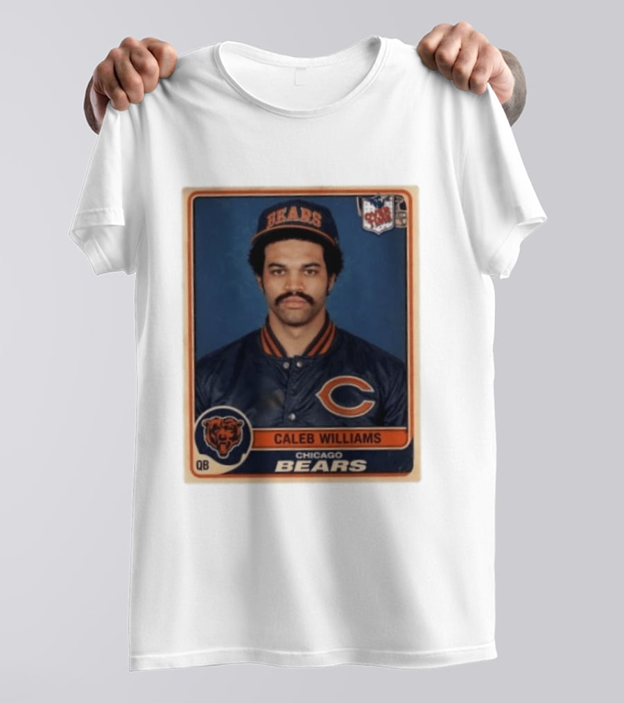 Caleb Williams Chicago Bears QB Vintage Football Card T-Shirt
