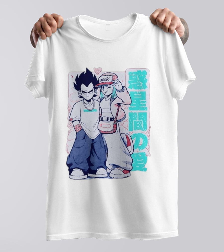 Vegeta Bulma Capsule Corp Love Dragon Ball Z Kanji T-Shirt