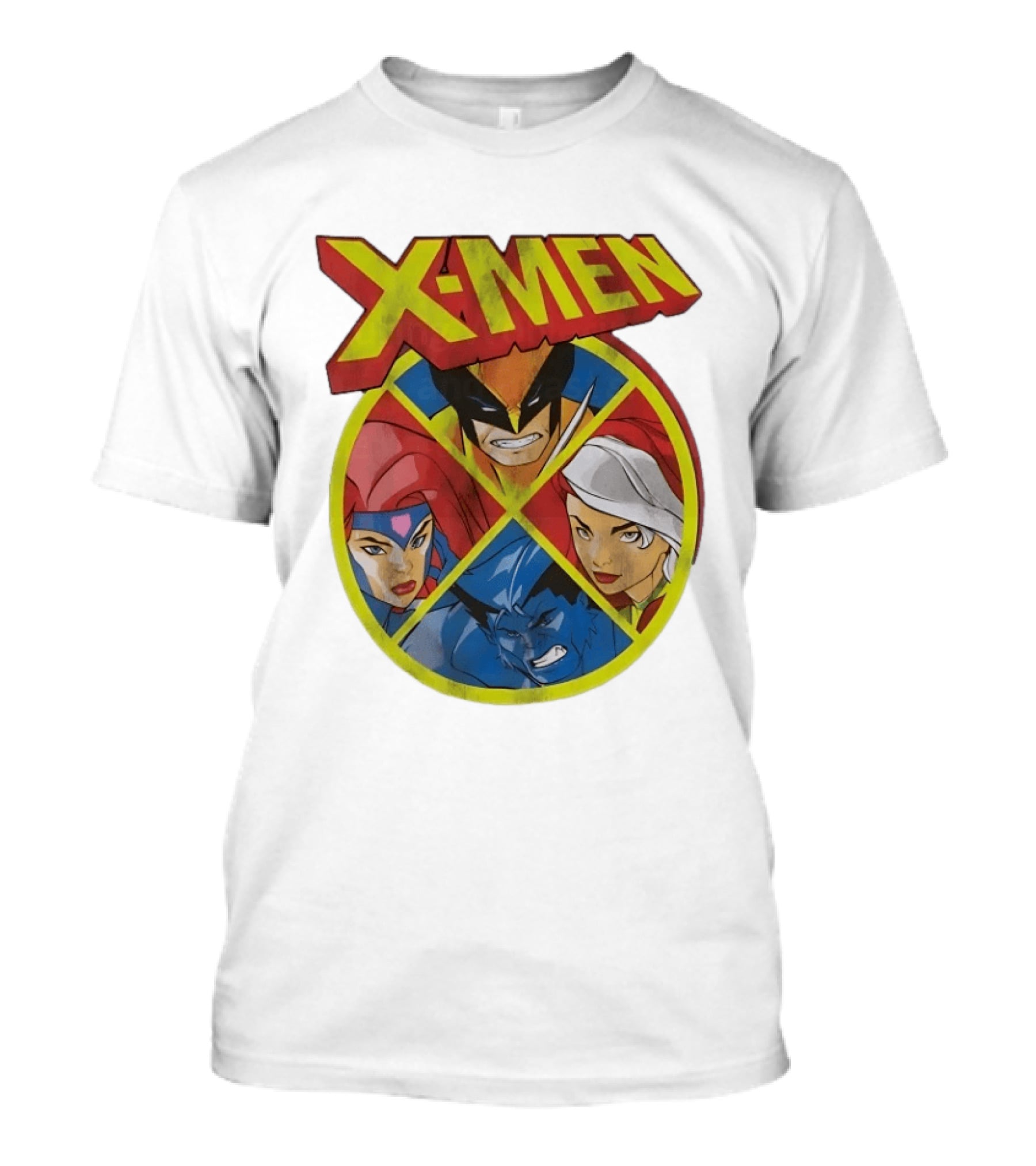 X Men Wolverine Jean Grey Rogue Beast Classic Comic Characters T-Shirt
