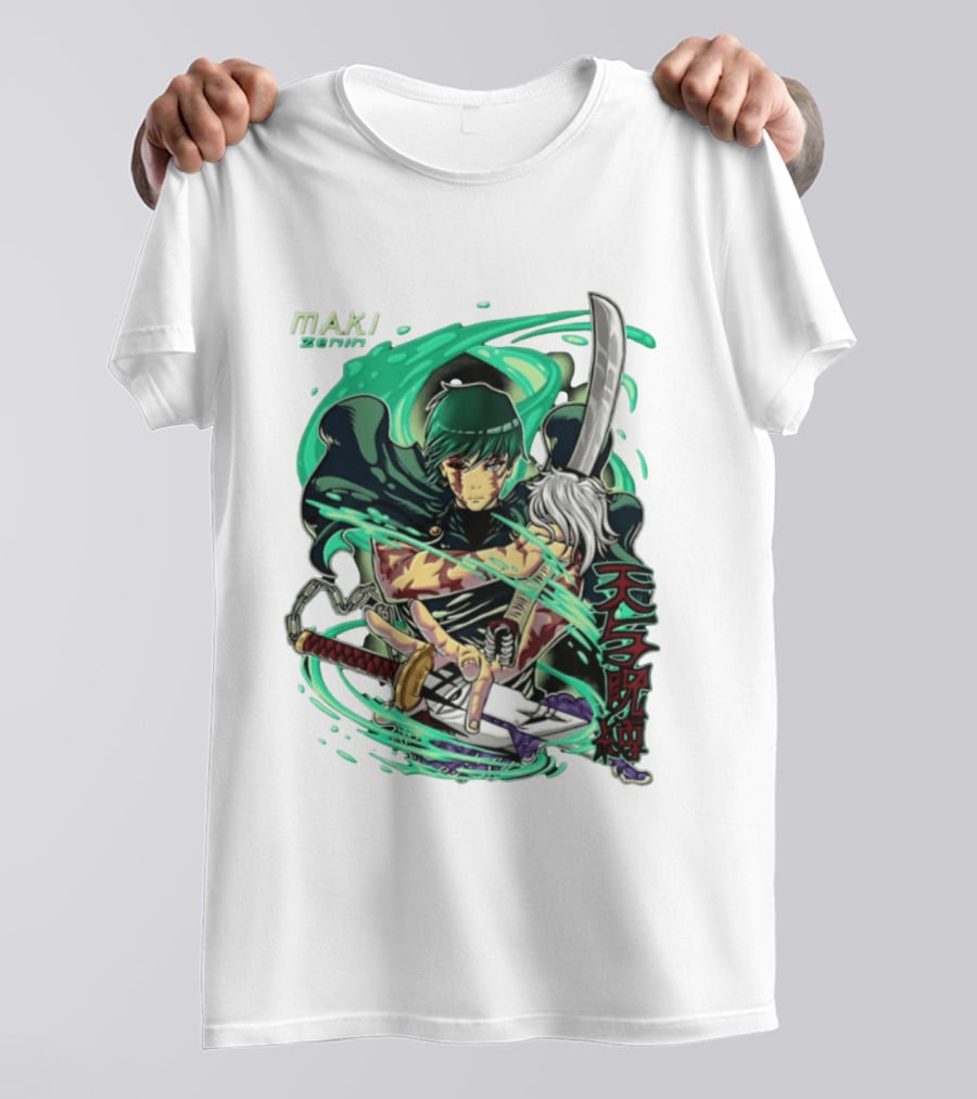 Maki Zenin Jujutsu Kaisen Anime Manga JJK Sword T-Shirt