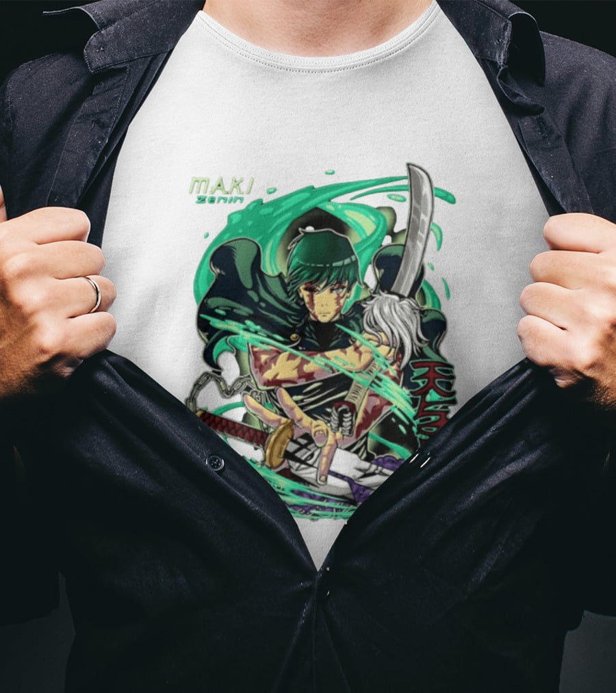 Maki Zenin Jujutsu Kaisen Anime Manga JJK Sword T-Shirt
