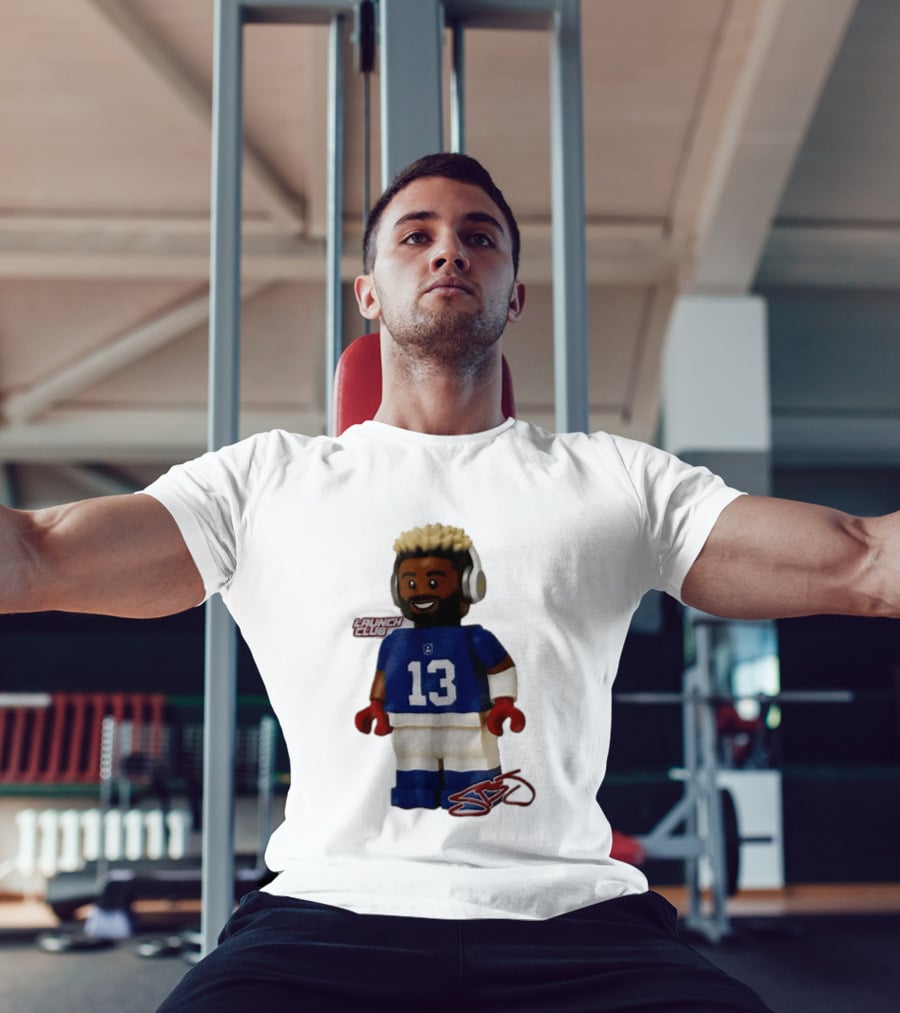 New York Giants Odell Beckham Jr. 13 Lego Figure Launch Club T-Shirt