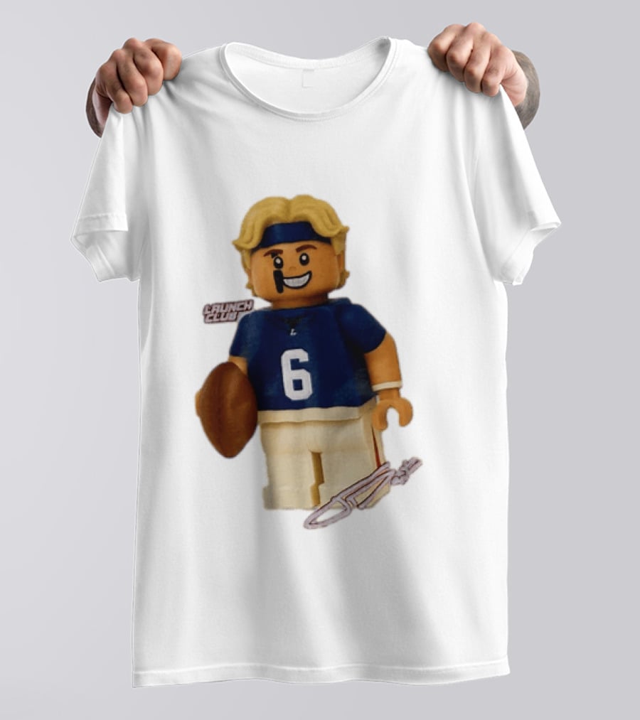 New York Giants Quarterback Jaxson Dart Lego Launch Club 6 Football Cartoon T-Shirt