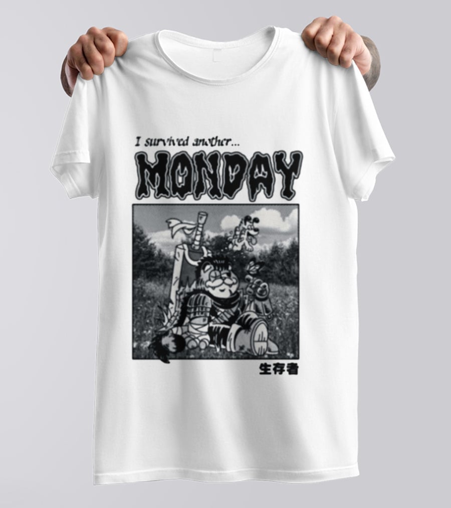 I Survived Another Monday Manga Survivor Berserk T-Shirt