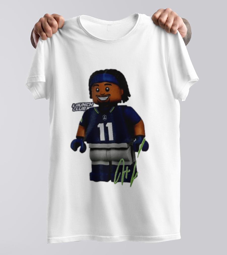 Seattle Seahawks Jaxon Smith Njigba Number 11 Launch Club Edition T-Shirt