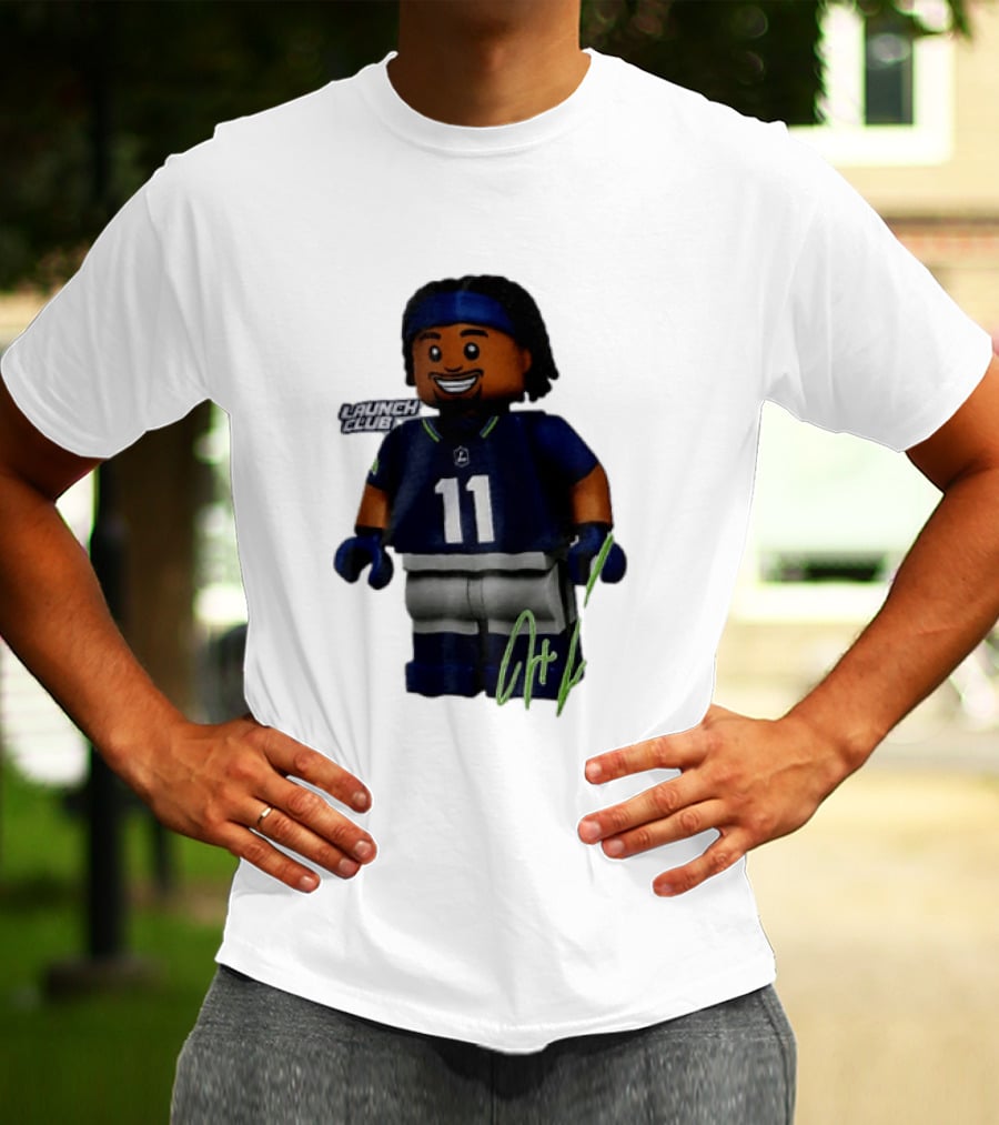 Seattle Seahawks Jaxon Smith Njigba Number 11 Launch Club Edition T-Shirt