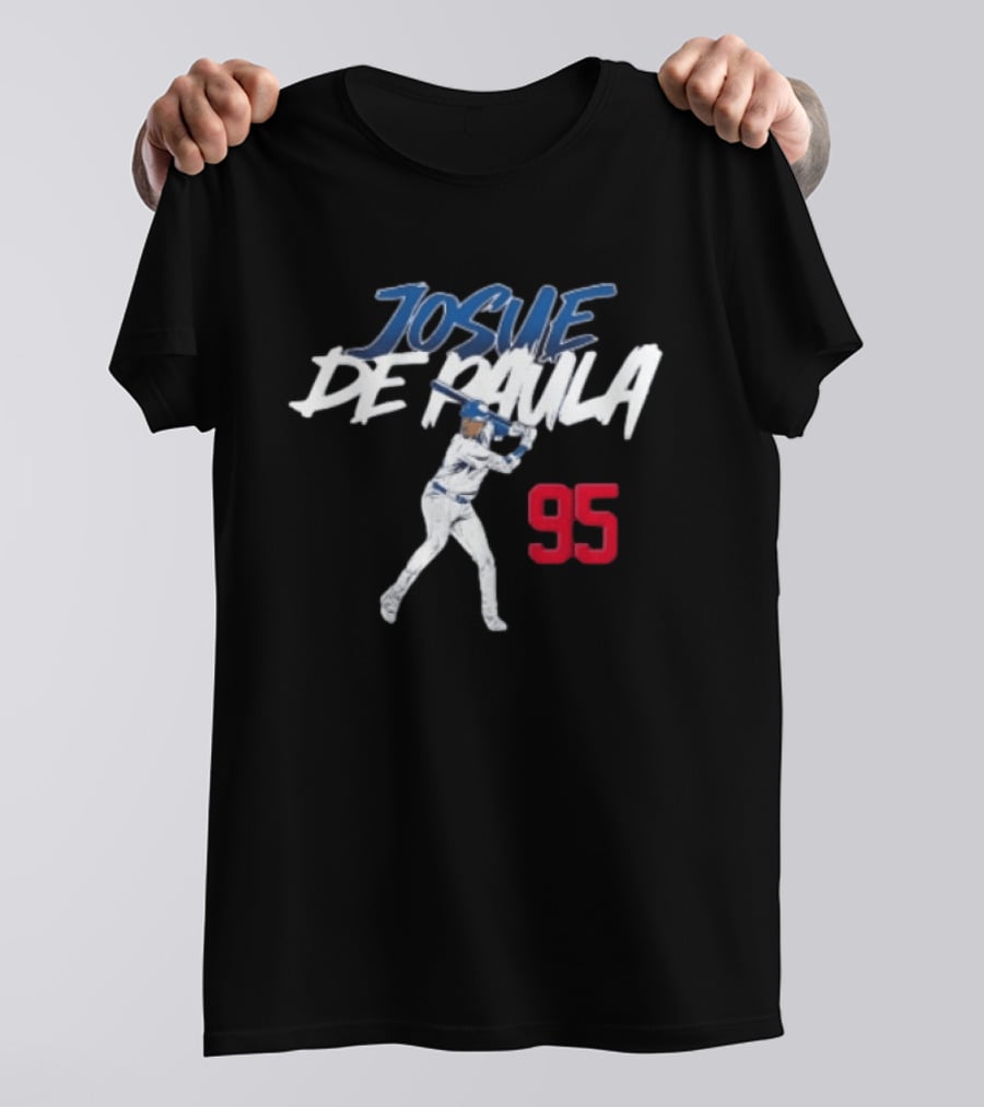Josue De Paula 95 Dodgers Slugger Baseball Swing T-Shirt