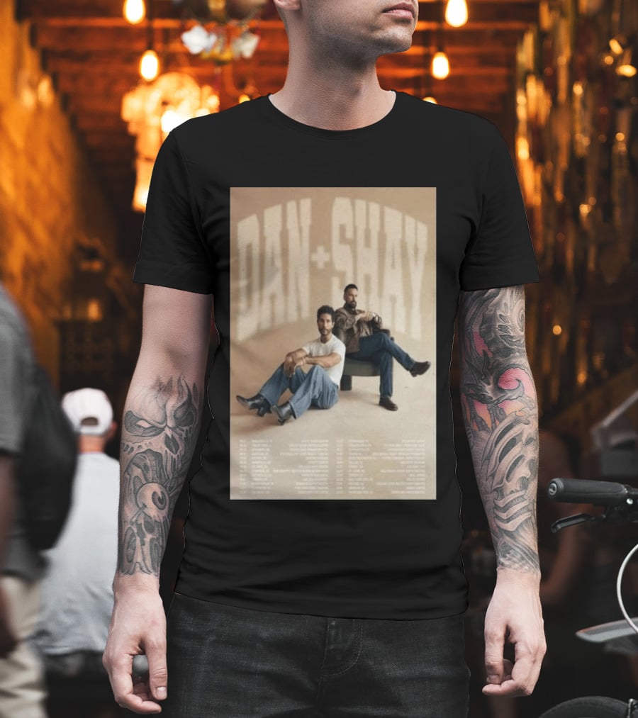 Dan + Shay 2026 Tour Dates Featuring North America Locations T-Shirt