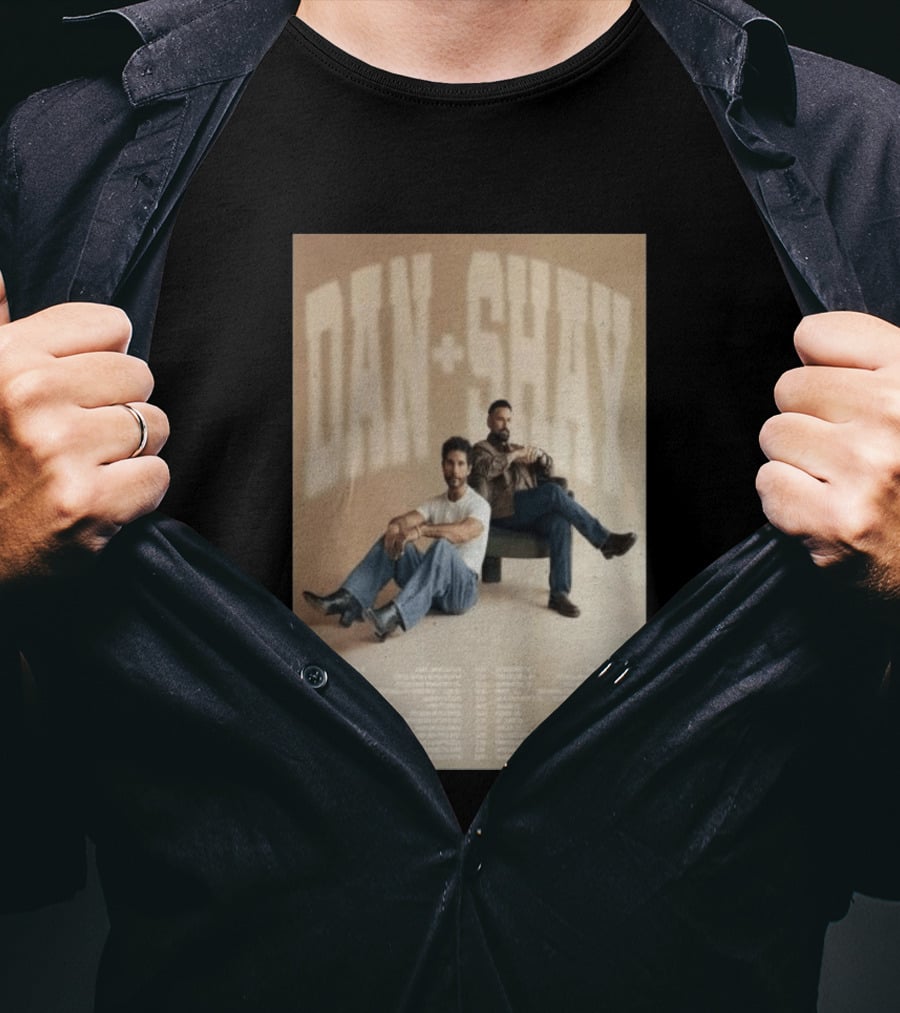 Dan + Shay 2026 Tour Dates Featuring North America Locations T-Shirt